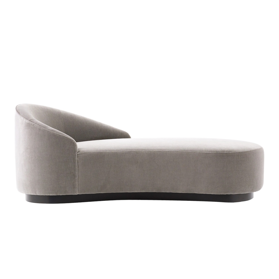 Turner Chaise Sharkskin Velvet Grey Ash, Right Arm
