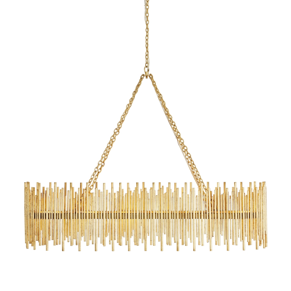 84038 - Prescott Linear Chandelier - Gold Leaf, Iron
