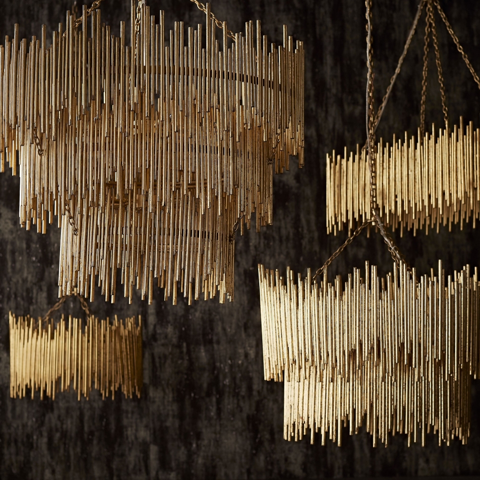 86801 - Prescott Pendant - Gold Leaf, Iron