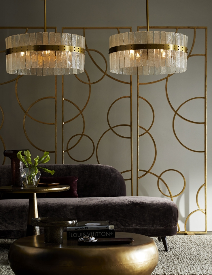 89312 - Sinclair Chandelier - Antique Brass, Steel