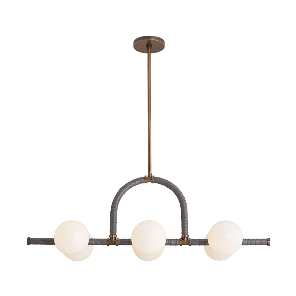 89469 - Harrison Linear Chandelier - Heritage Brass, Steel