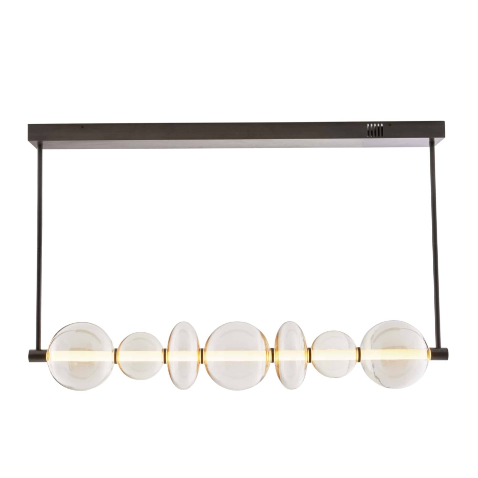 89656 - Raphael Linear Chandelier - Champagne, Glass