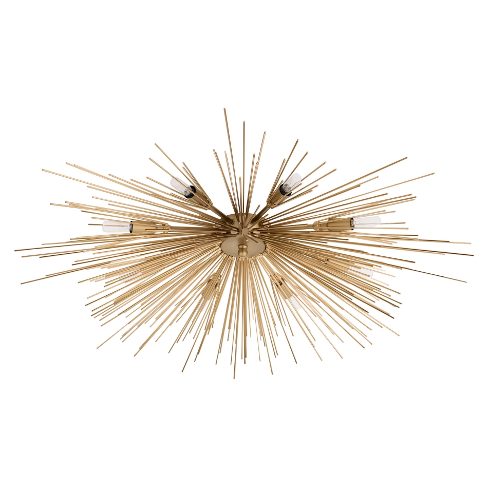 89969 - Roxanne Flush Mount - Antique Brass, Steel