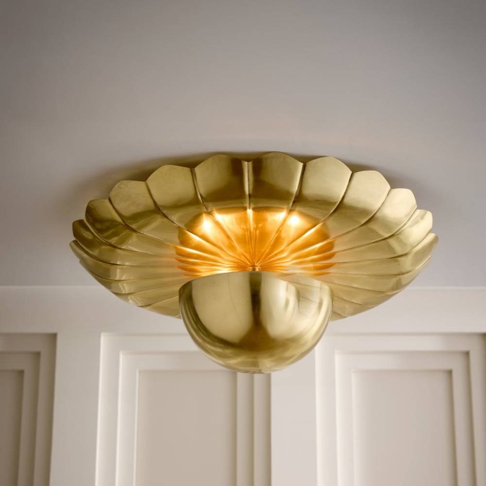 DFI01 - Teresa Flush Mount - Antique Brass, Brass