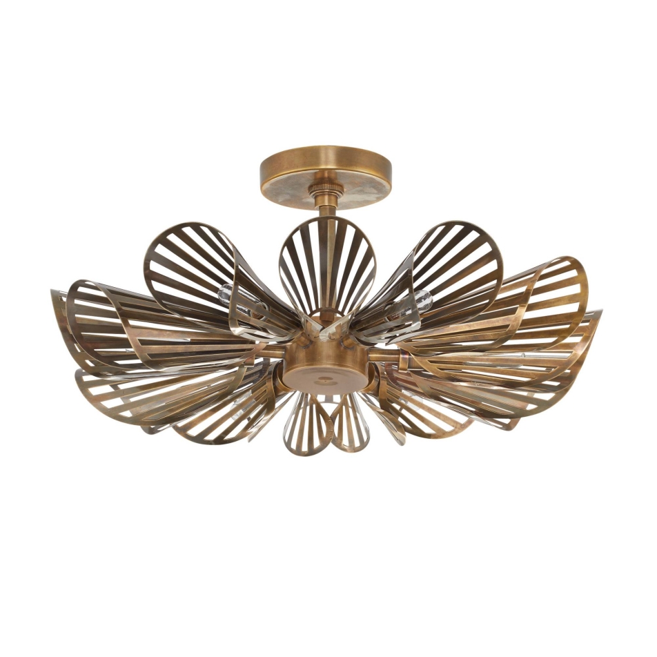 DFI06 - Francesca Flush Mount - Vintage Brass, Brass