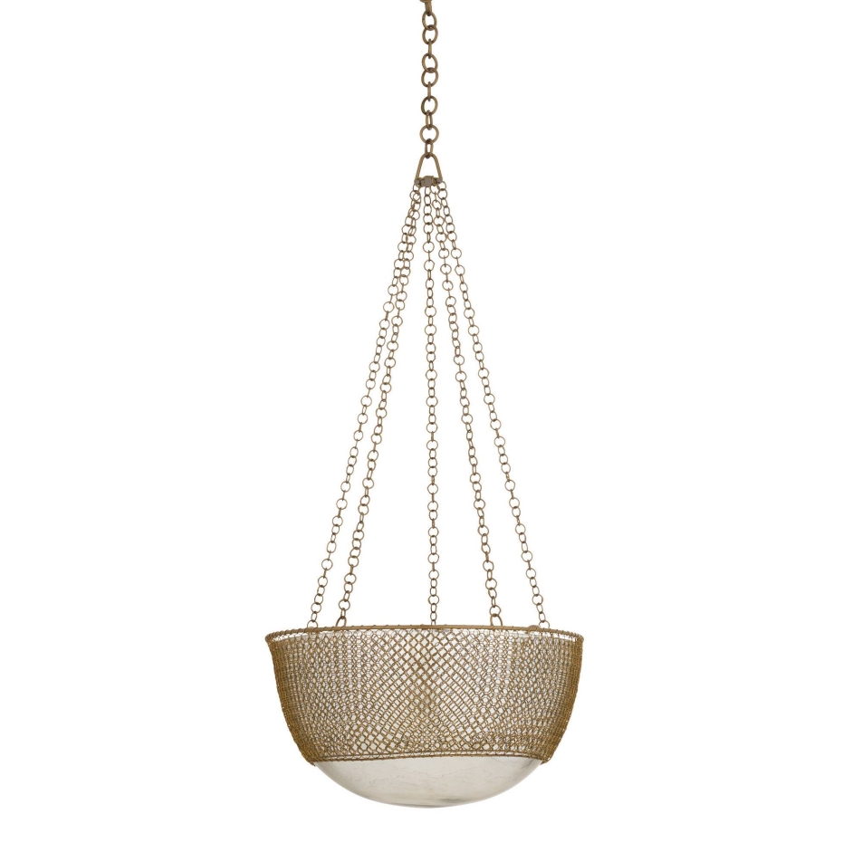 DK42043 - Chainmail Pendant - Antique Brass, Brass