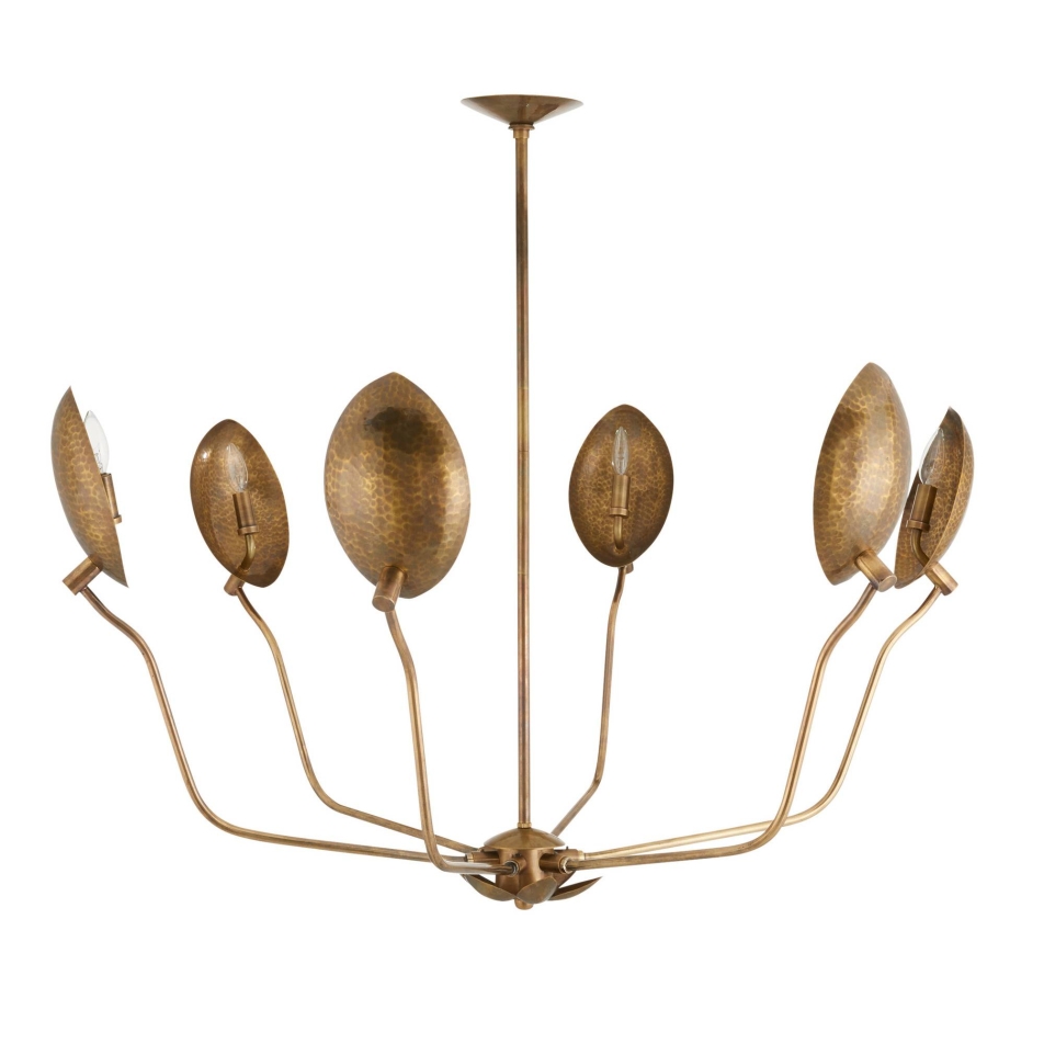 DLI04 - Flores Chandelier - Vintage Brass, Brass