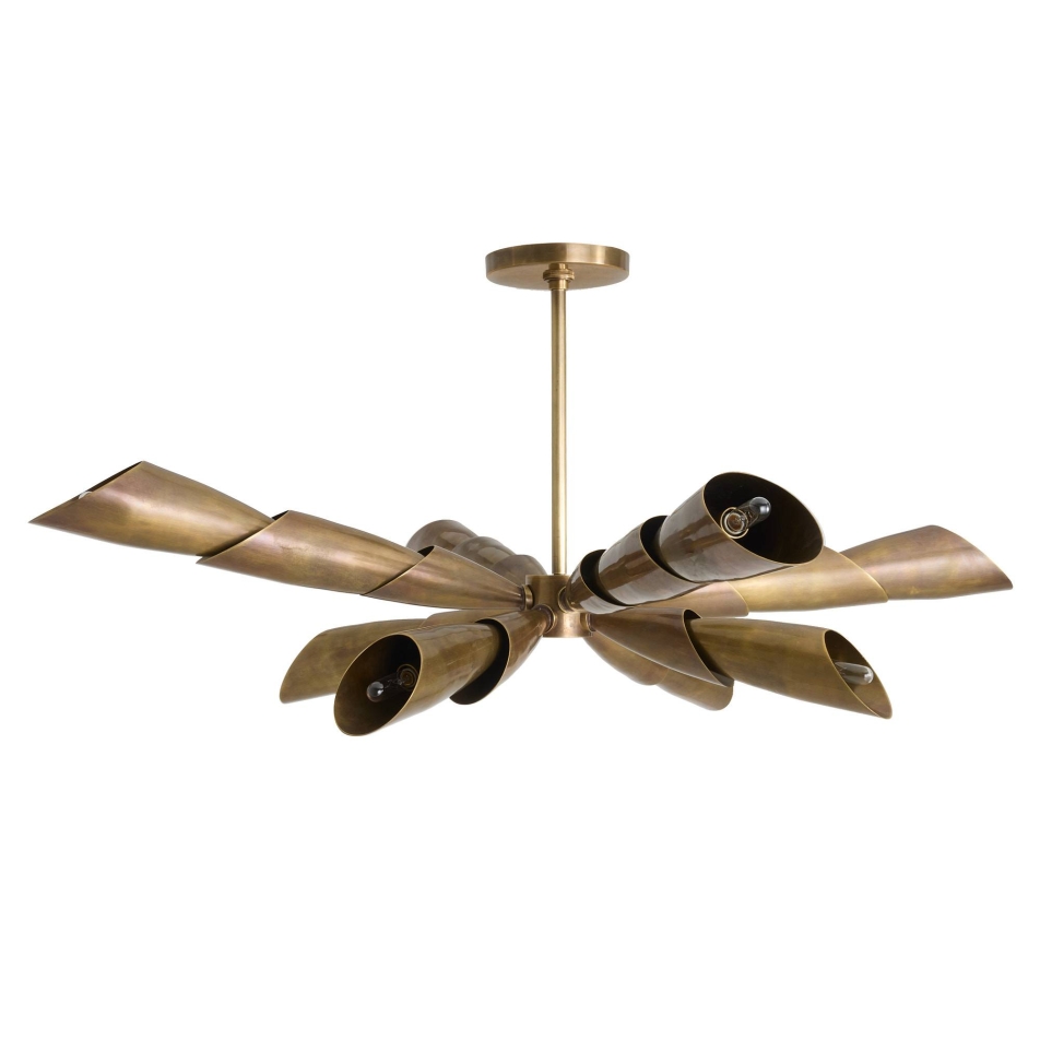 DLI13 - Morgan Flush Mount - Vintage Brass, Brass