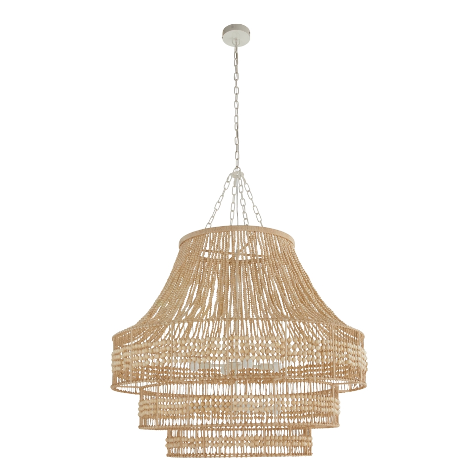 DLS13 - Tulane Large Chandelier - Natural, Wood