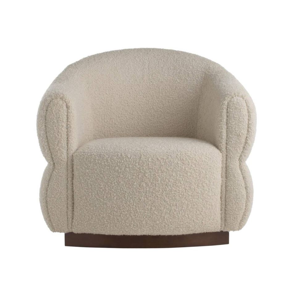 ULOAX-PRG - Alexandra Swivel Chair - Oatmeal, Bouclé