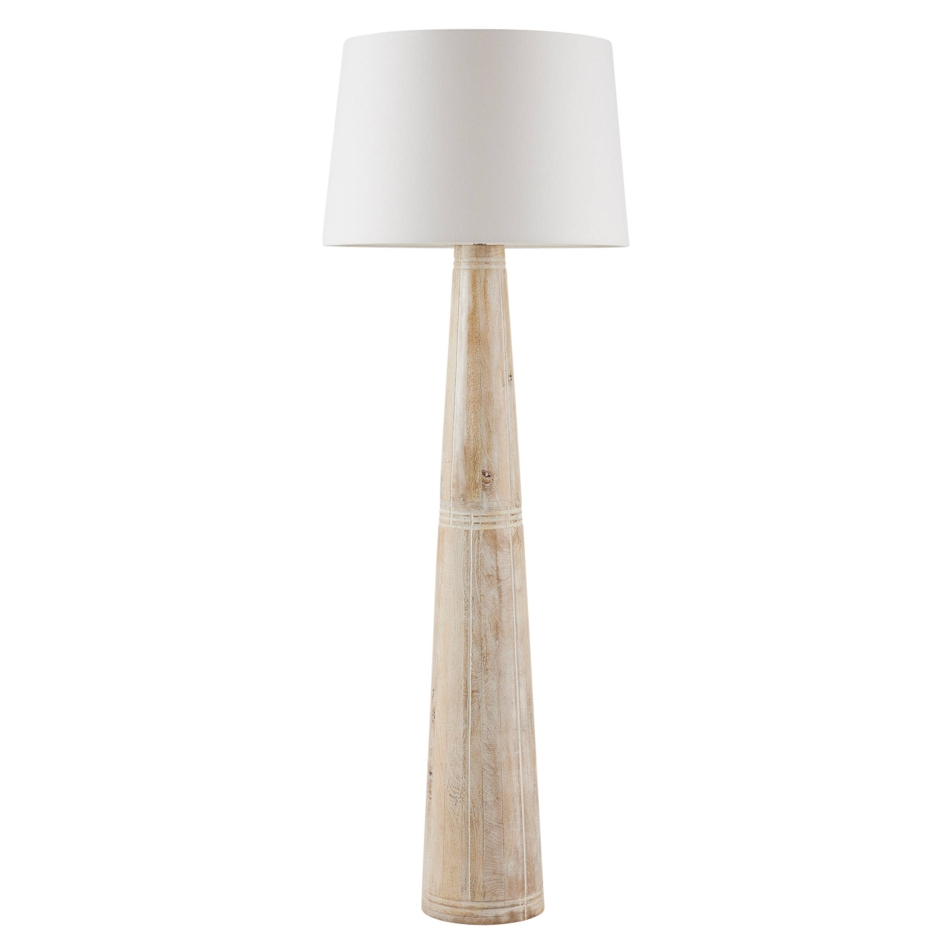 PFI08-SH052 - Elmhurst Floor Lamp - Whitewashed, Mango Wood