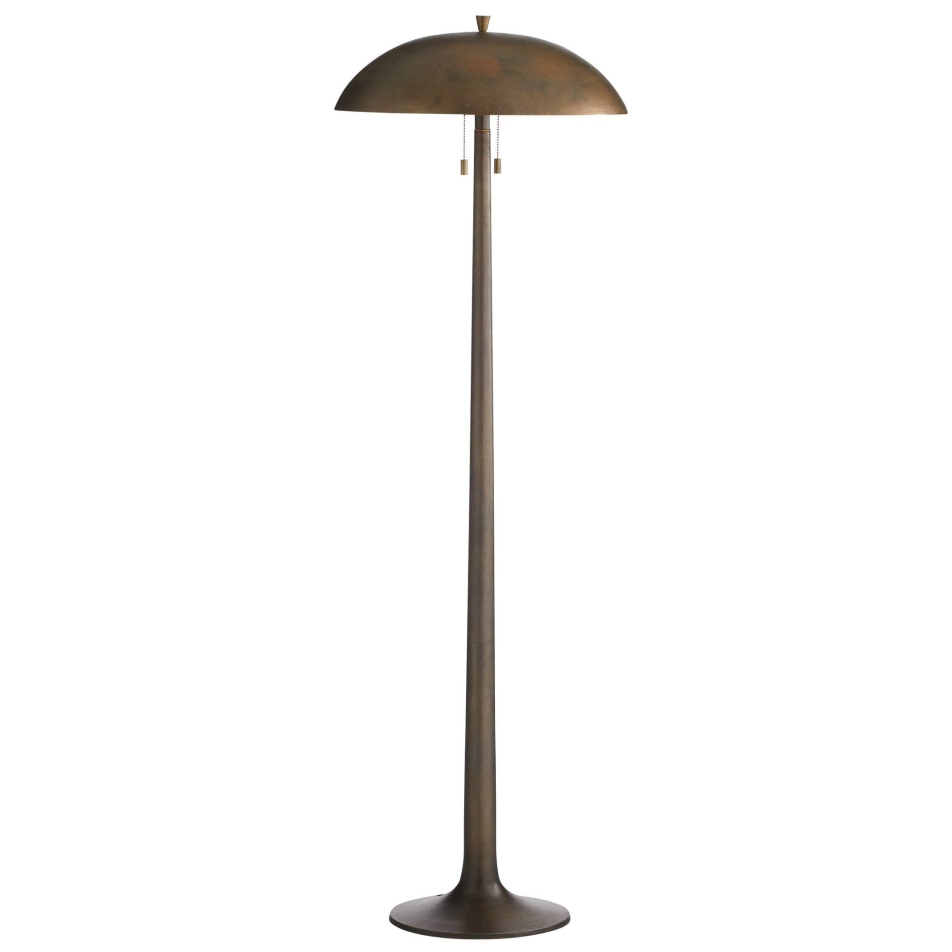 PFI14 - Fleetwood Floor Lamp - Vintage Brass, Aluminum