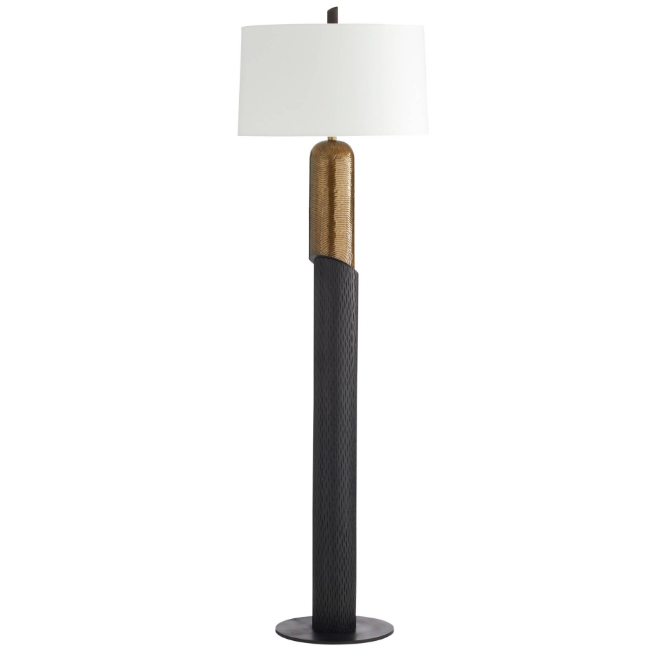 PFI15-317 - Hartford Floor Lamp - Black, Mango Wood