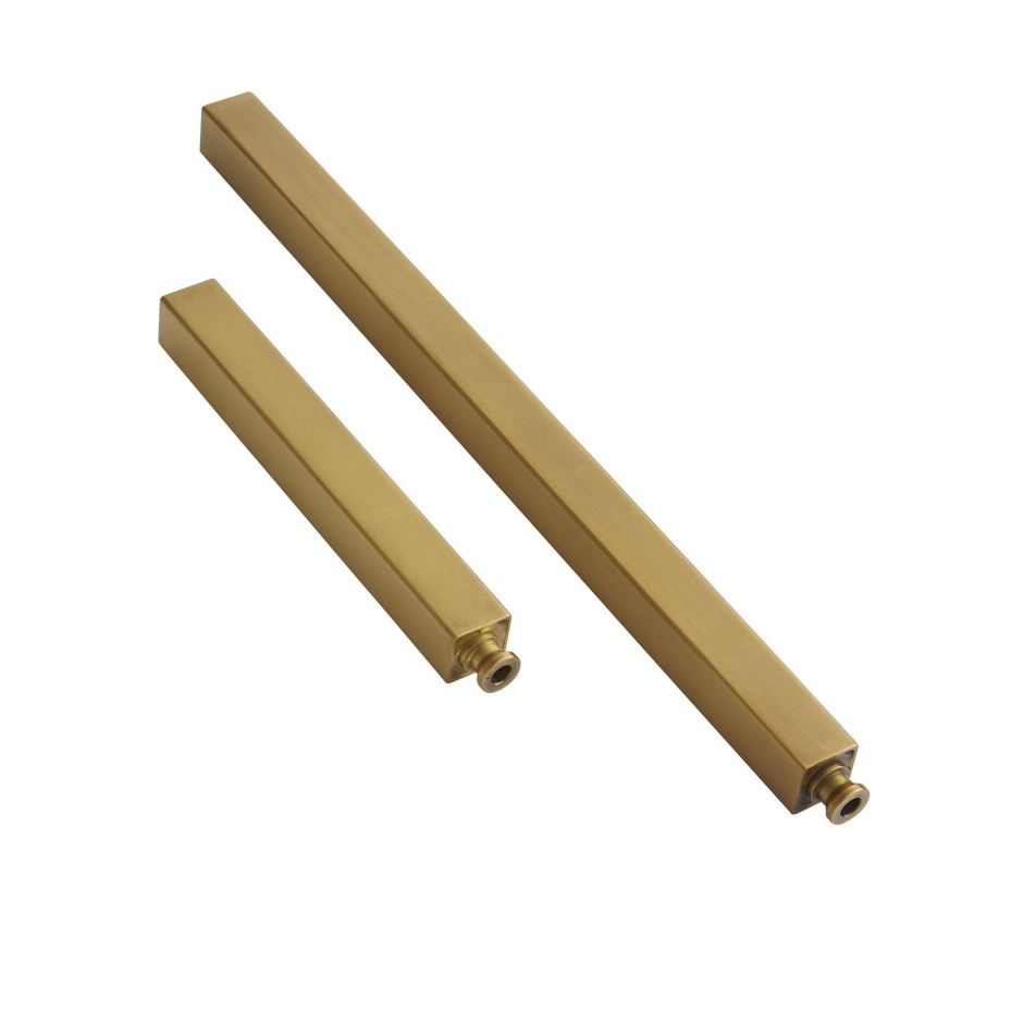 Square Antique Brass Ext Pipe (1) 6\" and (1) 12\"