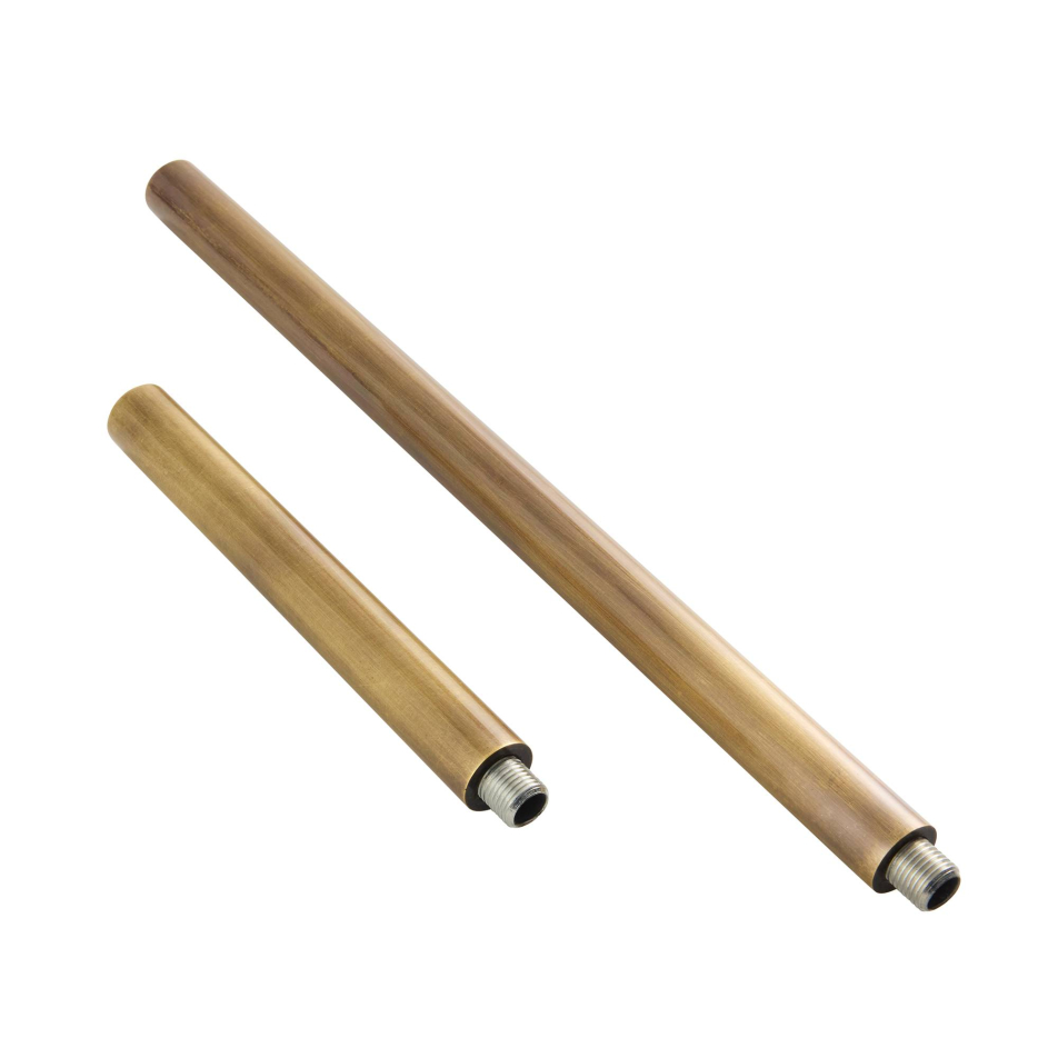 Antique Brass Ext Pipe (1) 6\" and (1) 12\"