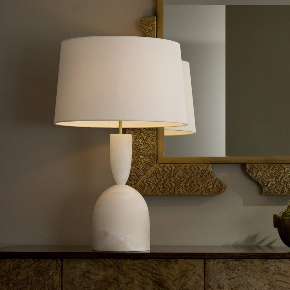 PTC24-252 - Brighton Lamp - White, Alabaster