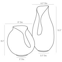 1085 Isaac Vases, Set of 2 Product Line Drawing