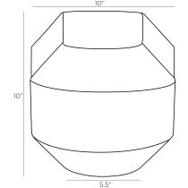 1090 Marley Vase Product Line Drawing
