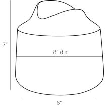 1092 Pueblo Small Vase Product Line Drawing