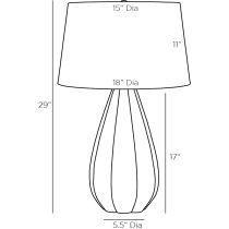 11065-591 Milani Lamp Product Line Drawing