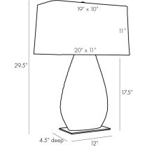 17839-447 Ismere Lamp Product Line Drawing