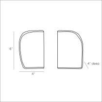 2010 Judd Bookends, Set of 2 Product Line Drawing