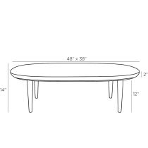 2022 Libero Cocktail Table Product Line Drawing