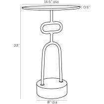 2036 Loredo Accent Table Product Line Drawing