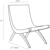 2048 Lloyd Chair Product Line Drawing