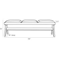 2049 Luchesse Bench Product Line Drawing