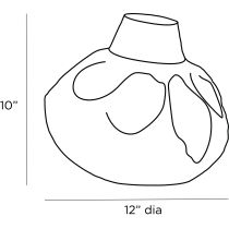 2069 Jasper Small Vase Product Line Drawing