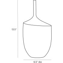 2074 Jeremy Small Vase Product Line Drawing