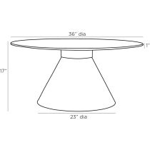 2076 Josie Cocktail Table Product Line Drawing