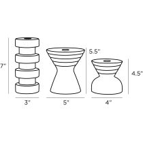 2079 Lopez Candleholders, Set of 3 Product Line Drawing