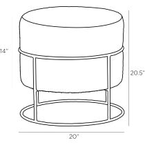 2082 Montreal Ottoman Product Line Drawing