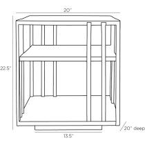 2093 Ketchum Side Table Product Line Drawing