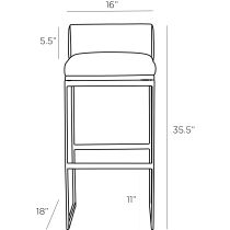 2094 Marmont Bar Stool Product Line Drawing