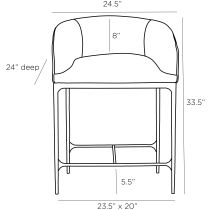 2097 Osbourne Counter Stool Product Line Drawing