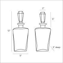 2108 Jessamy Decanters, Set of 2 Product Line Drawing