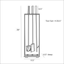 2112 Landt Fireplace Tool Set Product Line Drawing