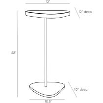 2114 Leela Large Accent Table Product Line Drawing