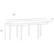 2117 Sloan Coffee Table Product Line Drawing