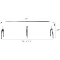 2125 Bahati Bench Product Line Drawing