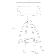 2747 Hinkley Bar Stool Product Line Drawing