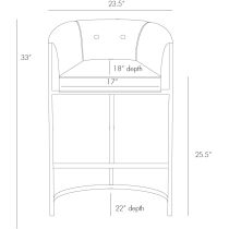 2763 Calvin Counter Stool Product Line Drawing