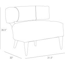 2996 Laurent Chair Product Line Drawing