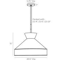 41066 Malena Pendant Product Line Drawing