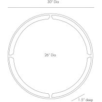 4183 Janey Round Mirror Product Line Drawing
