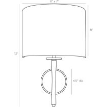 42034-292 Keller Sconce Product Line Drawing