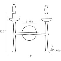 42044 Julie Sconce Product Line Drawing